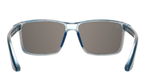 Ghoster Polarized Sunglasses - SilverLenses With Blue with Gloss Crystal Clear Frames Sunglasses | $48 US | Blenders Eyewear