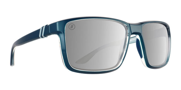 Ghoster Polarized Sunglasses - SilverLenses With Blue with Gloss Crystal Clear Frames Sunglasses | $48 US | Blenders Eyewear